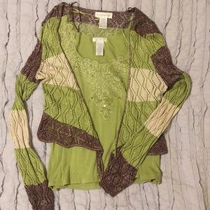 Two piece tank/sweater dressy!